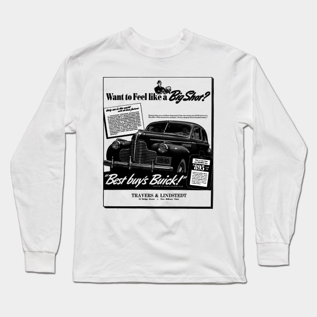 BUICK ADVERT Long Sleeve T-Shirt by Throwback Motors